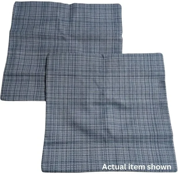 🌊 JELLYMONI Outdoor Waterproof Pillow Covers 2pk Light Blue Farmhouse 18x18 - Picture 5 of 8